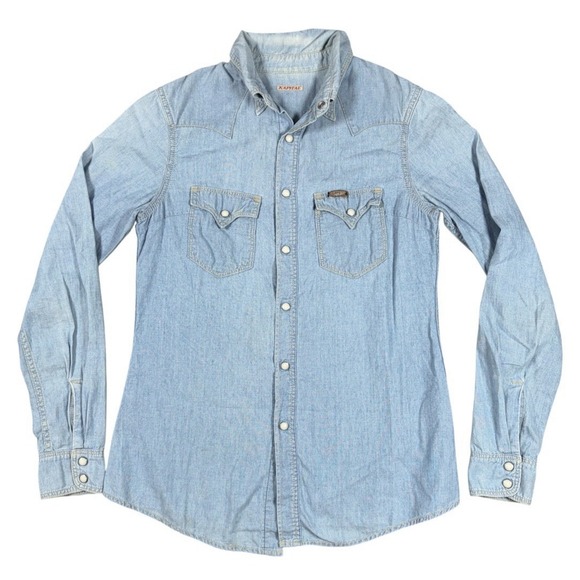 Kapital Tops - KAPITAL Kountry Embroidered Denim Western Shirt Indigo Womens Shirt Made Japan